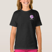 Noms d'équipe de Netball violet blanc out T-Shirt (Devant)