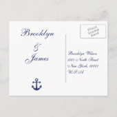 Noms des cartes postales RSVP Marine Blue Nautical (Dos)