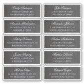 Noms des invités & adresse. Étiquettes d'expéditio (Devant)