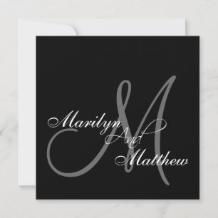 Noms des mariées Invitations de mariage au monogra