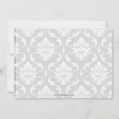 Noms des monogrammes Damas Faire-part de mariage v (Dos)