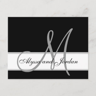 Noms des monogrammes de carte RSVP de mariage mode