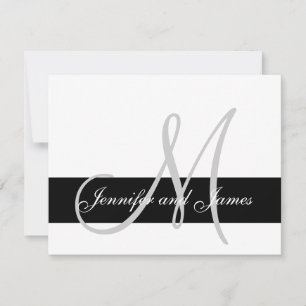 Noms des monogrammes de carte RSVP de mariage mode