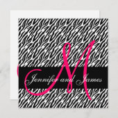 Noms des monogrammes de Faire-part de mariage rose (Devant / Derrière)