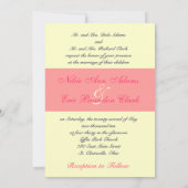 Noms des monogrammes Faire-part de mariage rose, i (Dos)