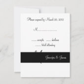 Noms des monogrammes Pois de mariage RSVP Back (Dos)