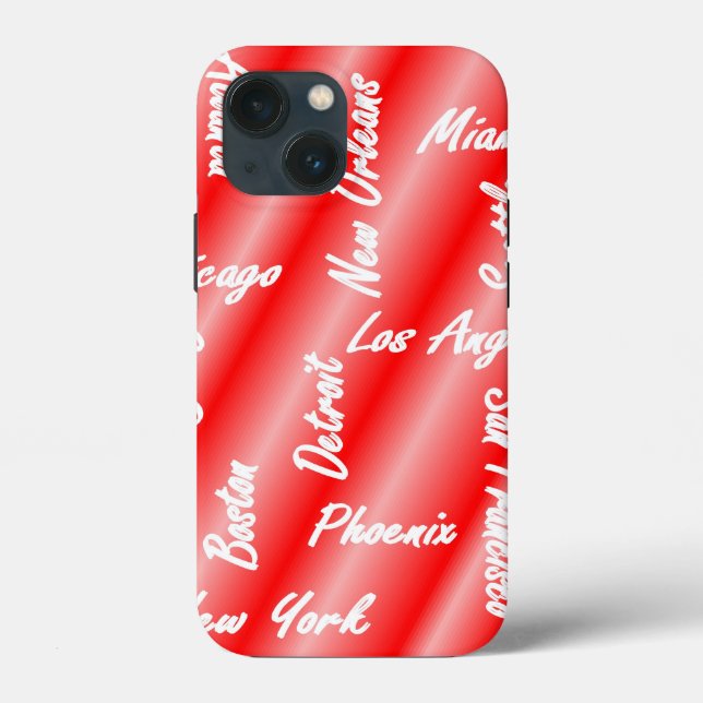 Noms des villes - USA - coque iphone (Verso)