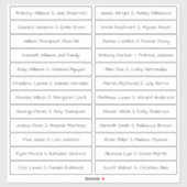 Noms d'invités de script manuscrits Étiquette blan (Feuille)