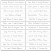 Noms d'invités de script manuscrits Étiquette blan (Devant)