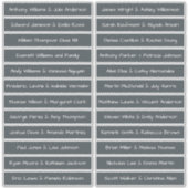 Noms d'invités de script manuscrits Étiquettes Off (Devant)