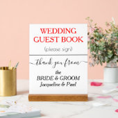 NOMS du livre d'hôtes mariage Blanc Rouge (Mariage)