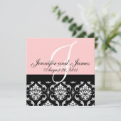 Noms du monogramme Faire-part de mariage Date Dama (Debout devant)