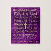 Noms du Puzzle pourpre de Jésus (Vertical)