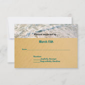 Noms en coeur sur la plage Mariage RSVP (Devant)