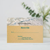 Noms en coeur sur la plage Mariage RSVP (Debout devant)