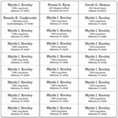 Noms et adresses des clients simples Étiquettes d' (Devant)