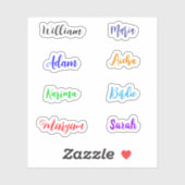 Noms manuscrits de script, meilleurs Stickers impe (Feuille)