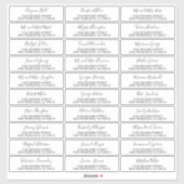 Noms manuscrits Mariage Étiquettes de adresse invi (Feuille)