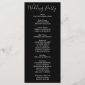 Noms officiels du programme de mariage noir blanc (Dos)