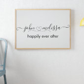 Noms personnalisés avec affiche du coeur