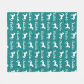 Noms répétés Cheval Turquoise simple couverture en (Devant (Horizontal))