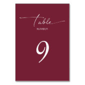 Noms simples des invités Mariages Numéro de table (Dos)