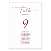 Noms simples des invités Mariages Numéro de table (Par défaut)