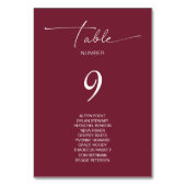 Noms simples des invités Mariages Numéro de table (Par défaut)
