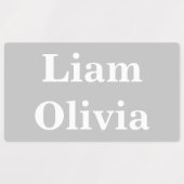 Noms simples Étiquettes de vêtements imperméables (Design 2)