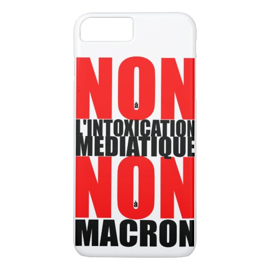 Non à l'INTOXICATION MEDIATIQUE NON à MACRON iP Case-Mate iPhone Case (Achterkant)