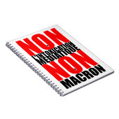 Non à l'INTOXICATION MEDIATIQUE NON à MACRON Noteb Notitieboek (Rechterzijde)