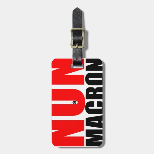 NON à MACRON Bagagelabel (Voorkant verticaal)