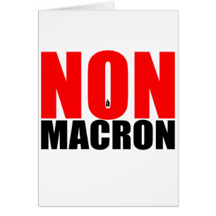 NON à MACRON Cartes de voeux verticale