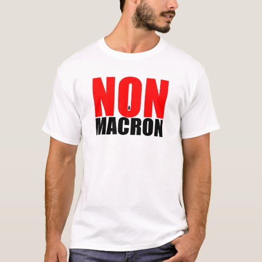 NON à MACRON mannen T-shirt (Voorkant)