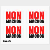 NON À MACRON Sticker rectangulaire (Feuille)