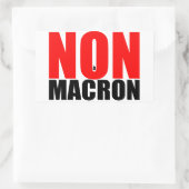 NON À MACRON Sticker rectangulaire (Sac)