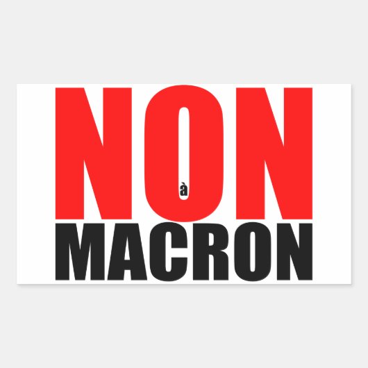 NON À MACRON Sticker rectangulaire (Devant)