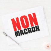 NON À MACRON Sticker rectangulaire (Enveloppe)