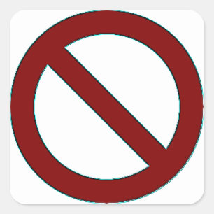 NON ! Autocollant de symbole (petit)