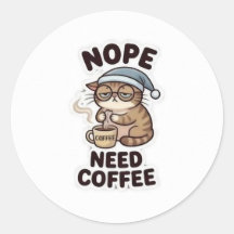 NON, BESOIN DE CAFE ! – Autocollant drôle pour ama