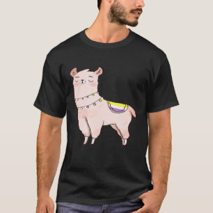Non-binair Llama Schattig Dier LGBTQIA Alpaca Prid T-shirt