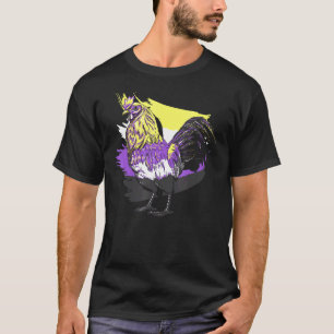 Non-binair niet-binaire kip Lgbt agender ondersteu T-shirt