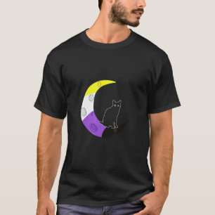 Non-binair Non-binair Maan Kat Lgbt Agender T-shirt