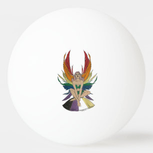 Non-binaire fee pingpongballen