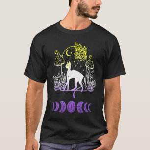 Non-binaire Pride LGBTQ Subtiele Kat Maanfase Padd T-shirt