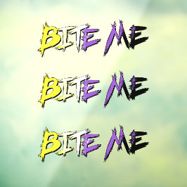 Non-Binaire Trots Bijt Me Raamsticker