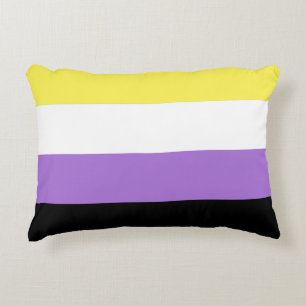Non-binaire trotsvlag accent kussen