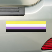 Non-binaire trotsvlag bumpersticker (Op auto)