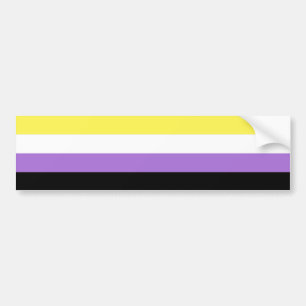 Non-binaire trotsvlag bumpersticker