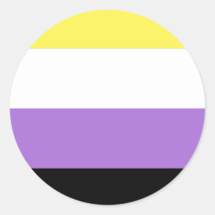 Non-binaire trotsvlag ronde sticker